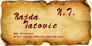 Najda Tatović vizit kartica